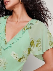Monsoon Green Rowena Ruffle Dress - Image 4 of 4