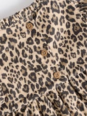 Leopard Print Faux Fur Gilet, Dress & Tights Set (0mths-2yrs) - Image 11 of 12