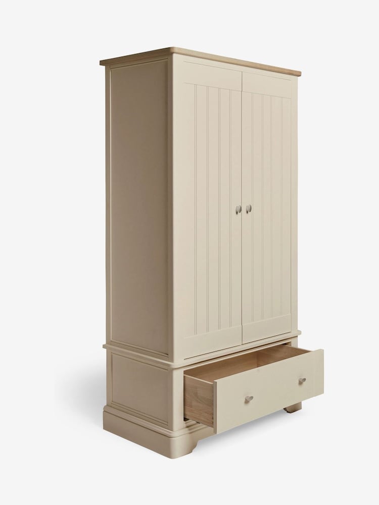 Stone Hampton Painted Oak Slim Double, 1 Drawer Wardrobe - Image 8 of 8