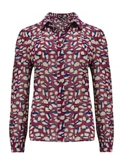 Pour Moi Purple Natalya Metallic Star Chiffon Shirt - Image 2 of 3