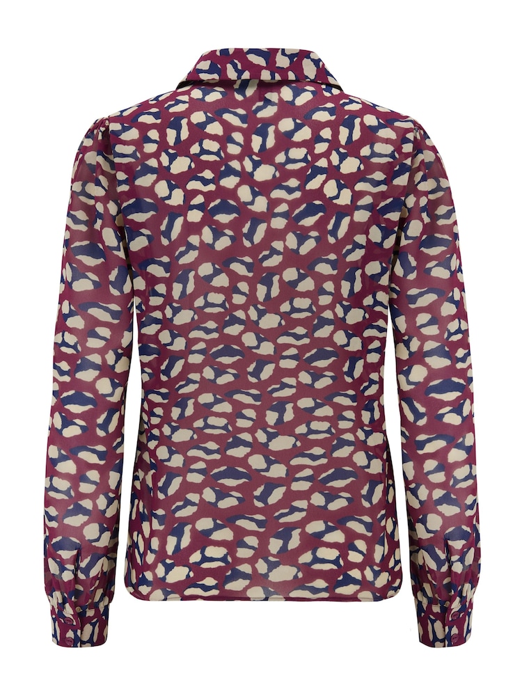 Pour Moi Purple Natalya Metallic Star Chiffon Shirt - Image 3 of 3