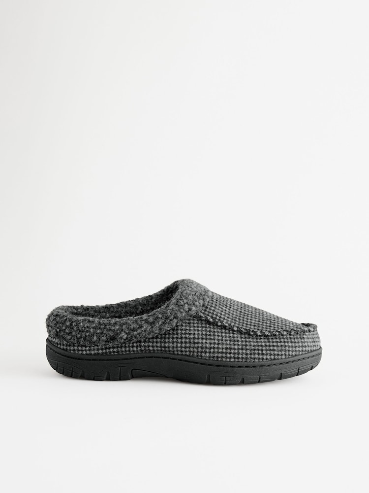 Grey Apron Mule Slippers - Image 2 of 6 Grey Apron Mule Slippers - Image 2 of 6