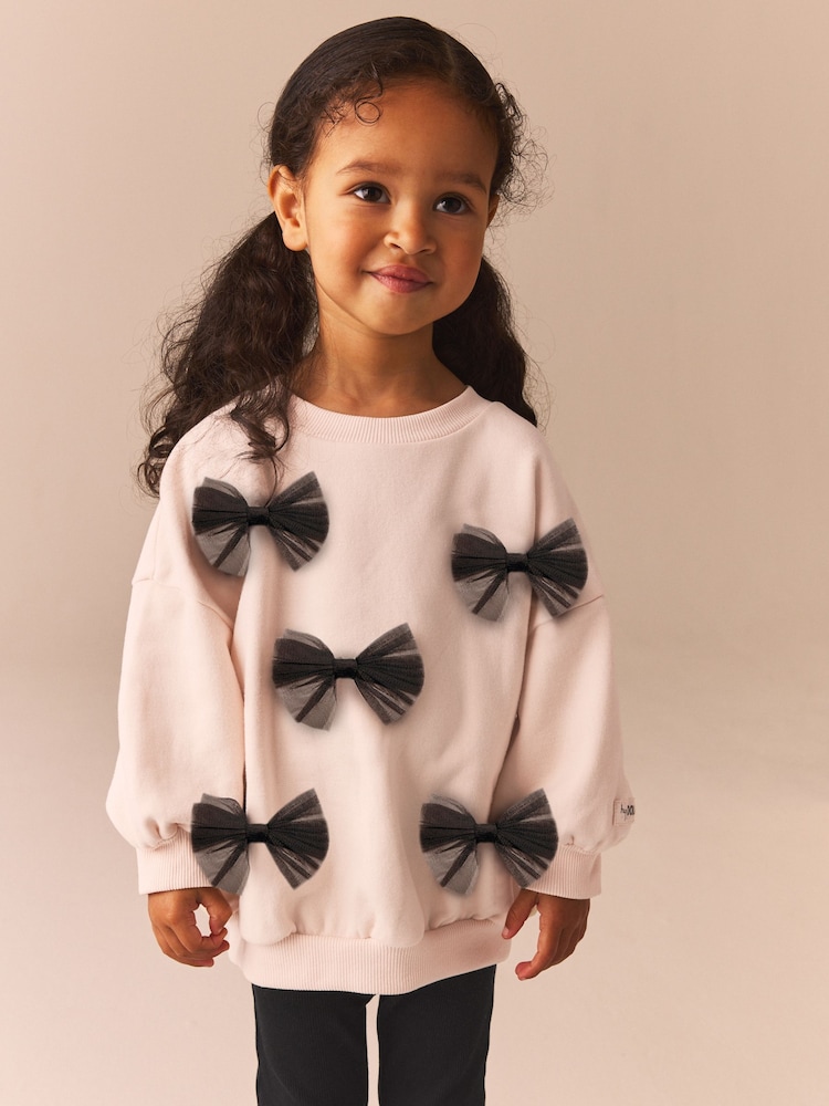 Cream Bow Sweatshirt And Flare Set (3mths-7yrs) - Image 1 of 8