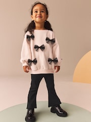 Cream Bow Sweatshirt And Flare Set (3mths-7yrs) - Image 2 of 8