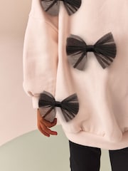 Cream Bow Sweatshirt And Flare Set (3mths-7yrs) - Image 4 of 8