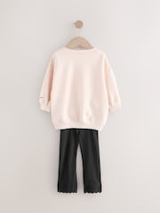 Cream Bow Sweatshirt And Flare Set (3mths-7yrs) - Image 7 of 8