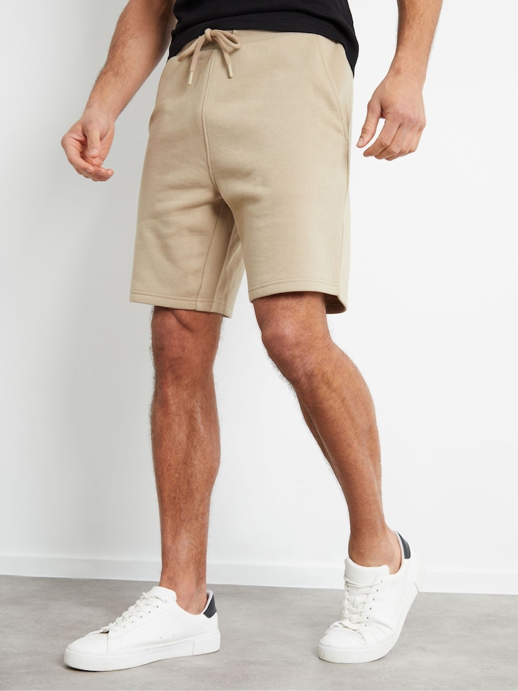 Threadbare Stone Premier Sweat Shorts - Image 1 of 4