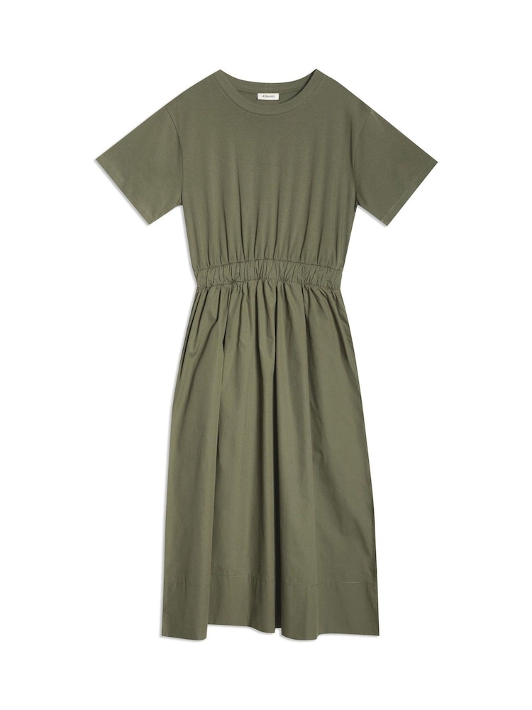 Albaray Green Woven Mix T-Shirt Dress - Image 6 of 6 Albaray Green Woven Mix T-Shirt Dress - Image 6 of 6