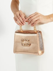 Dune London Gold Chrome Bolenna Brooch Trim Bag - Image 1 of 6