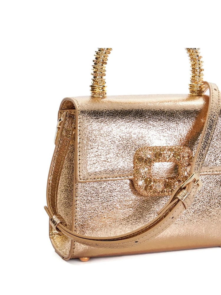 Dune London Gold Chrome Bolenna Brooch Trim Bag - Image 6 of 6