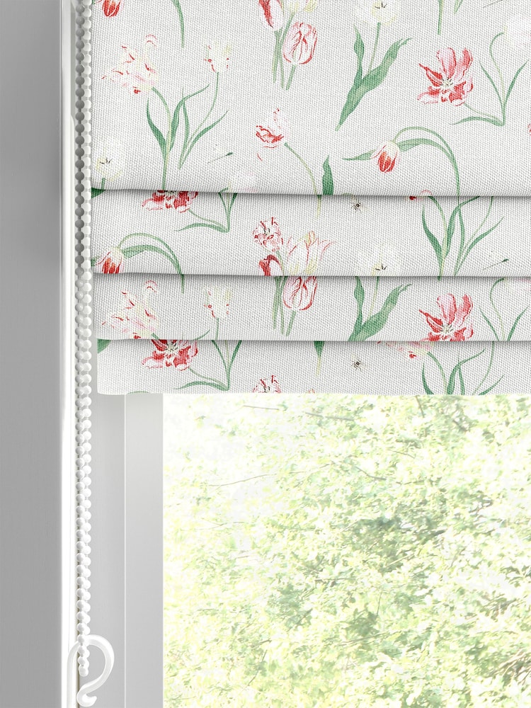 Sophie Allport Grey Tulip Made to Measure 100% Cotton Roman Blinds - Image 2 of 6