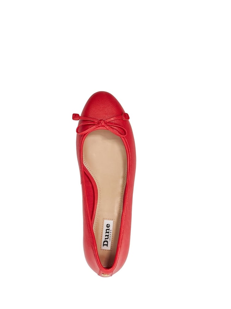 Dune London Red Block Heel Hollies Ballerina Shoes - Image 8 of 8