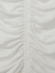 Reiss Cream Simone Lyocell-Wool Ruched Vest - Image 5 of 5