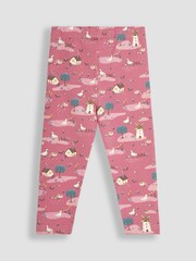 JoJo Maman Bébé Pink Homestead Friends 2-Pack Autumn Ditsy Floral Leggings - Image 4 of 8