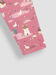 JoJo Maman Bébé Pink Homestead Friends 2-Pack Autumn Ditsy Floral Leggings - Image 7 of 8