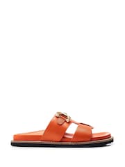 Moda in Pelle Olette Snaffle Trim H Band Footbed Sandals - Image 1 of 4