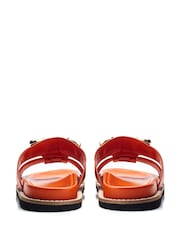 Moda in Pelle Olette Snaffle Trim H Band Footbed Sandals - Image 3 of 4