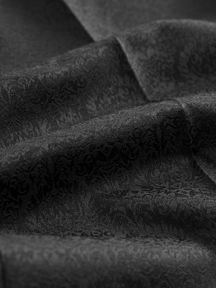 Black Tonal Jacquard Tuxedo Trousers - Image 10 of 10