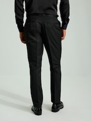 Black Tonal Jacquard Tuxedo Trousers - Image 3 of 10
