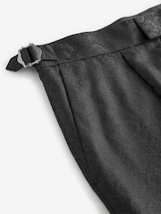 Black Tonal Jacquard Tuxedo Trousers - Image 8 of 10