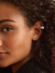 Silver Tone Chunky Ear Cuffs - Image 2 of 4