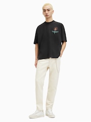 AllSaints Black Crayo Short Sleeve Crew T-Shirt - Image 3 of 6