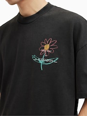 AllSaints Black Crayo Short Sleeve Crew T-Shirt - Image 4 of 6