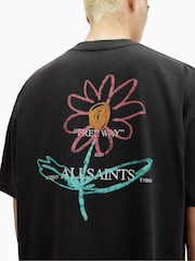 AllSaints Black Crayo Short Sleeve Crew T-Shirt - Image 5 of 6