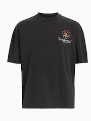 AllSaints Black Crayo Short Sleeve Crew T-Shirt - Image 6 of 6