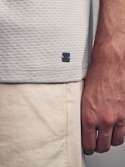 Harmaa - Lyhyt hiha Textured Quarter Zip Pikeepaidat - Kuva 5 / 8