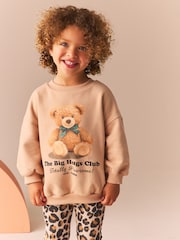 Brown Teddy Sweatshirt and Flare Leggings Set (3mths-7yrs) - Image 3 of 7