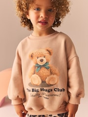 Brown Teddy Sweatshirt and Flare Leggings Set (3mths-7yrs) - Image 4 of 7
