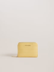 Ted Baker Yellow Connii Croc Effect Mini Purse - Image 1 of 4