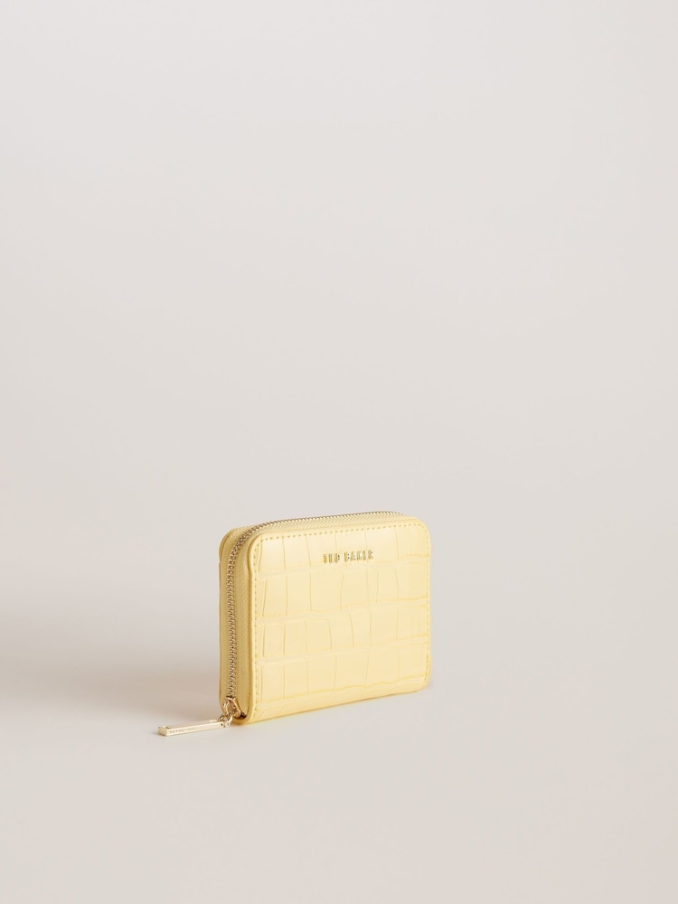Ted Baker Yellow Connii Croc Effect Mini Purse - Image 2 of 4