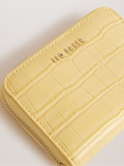 Ted Baker Yellow Connii Croc Effect Mini Purse - Image 3 of 4