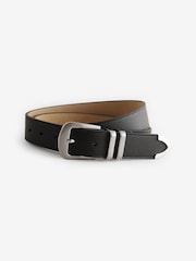 Black Faux Leather Western Buckle Belt - Image 2 of 3