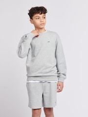 Lee Grey Boys 100% Cotton Badge Sweatshirt - Image 1 of 5