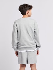 Lee Grey Boys 100% Cotton Badge Sweatshirt - Image 2 of 5