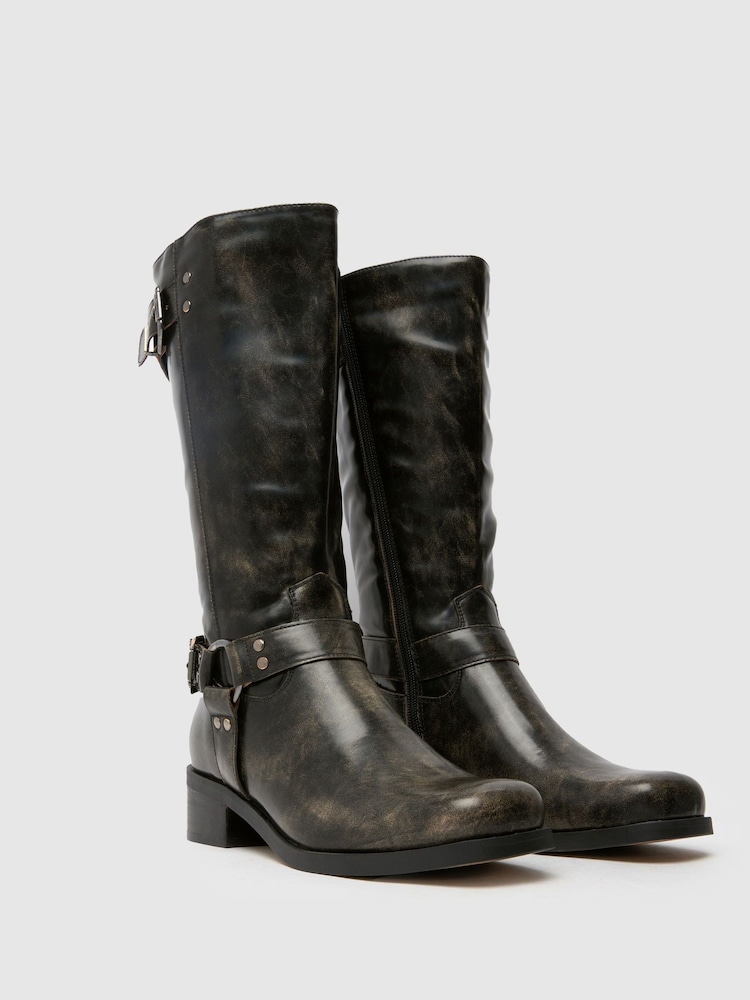 Schuh Amina Hardare Biker Black Boots - Image 2 of 4