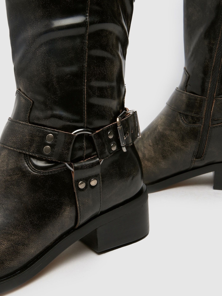 Schuh Amina Hardare Biker Black Boots - Image 4 of 4