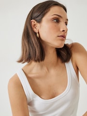 Hush White Seth Low Scoop Ribbed Vest - Image 4 of 4