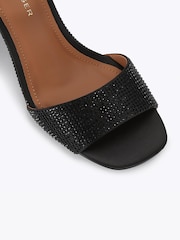 Kurt Geiger London Black Square Block Heel Sandals - Image 5 of 5