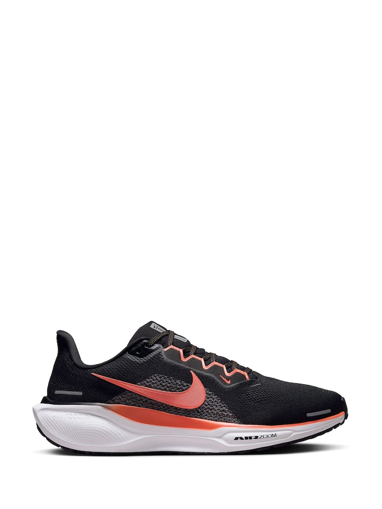 Nike Black/Orange Pegasus 41 Road Running Trainers - Image 1 of 8