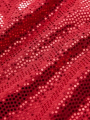 Red Sparkle Angel Sleeve Party Sequin Dress (3-16yrs) - Image 5 of 7