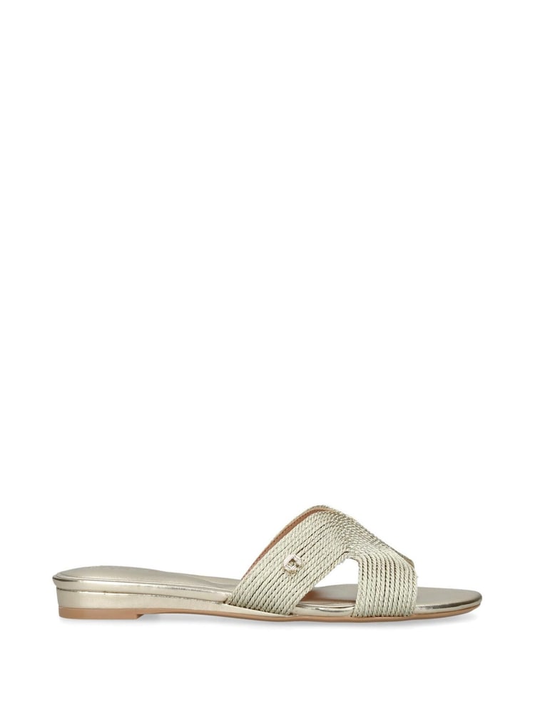 Carvela Chrome Gala Mule Jewel Sandals - Image 2 of 5