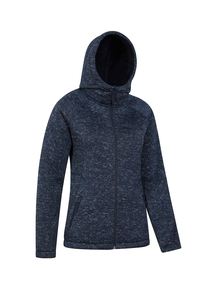 Mountain Warehouse Navy Blue Womens Nevis Sherpa Lined Hoodie - Image 2 of 5