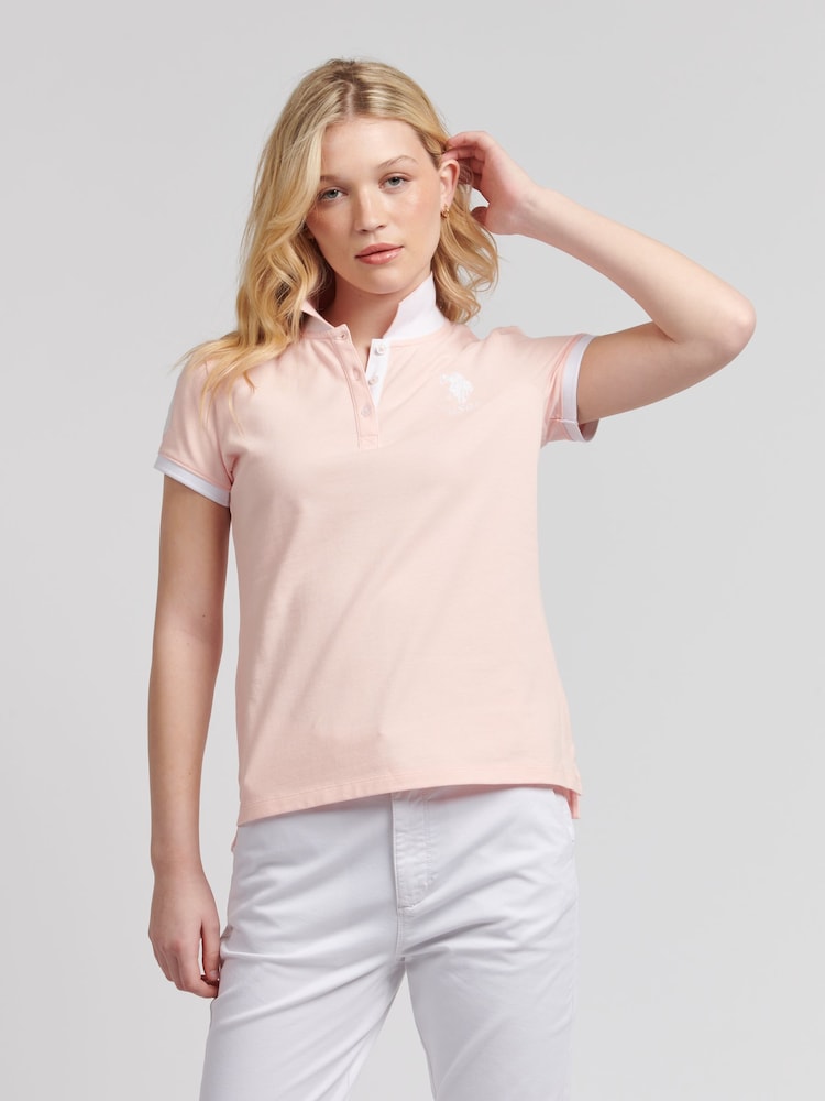 Roze - U.S. Polo Assn. Player 3 Womens Pique Polo Shirt - Image 1 of 8