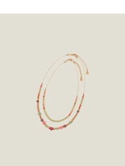 Accessorize Pink Facet Bead Necklaces 2 Pack - Image 1 of 3