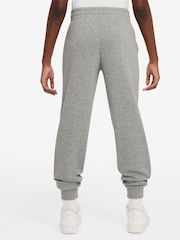 Nike Grey Marl Club Varsity Logo Fleece Joggers - Image 2 of 3