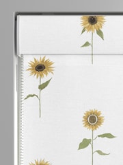 Sophie Allport White Sunflowers Made to Measure 100% Cotton Roman Blinds - Image 3 of 6
